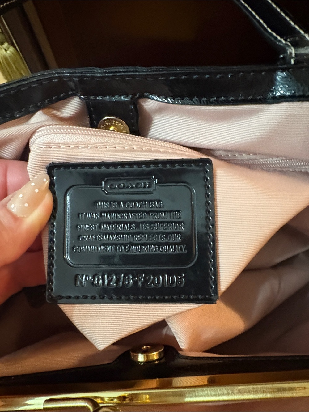 Coach Signature C Kiss lock framed carry all tote G1276-20105 - Picture 9 of 15